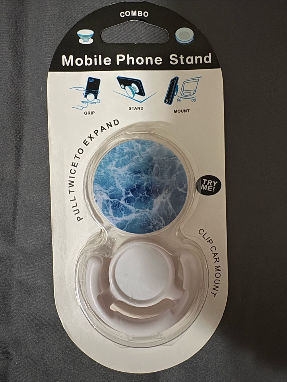 Blue Ocean Print Mobile Phone Stand